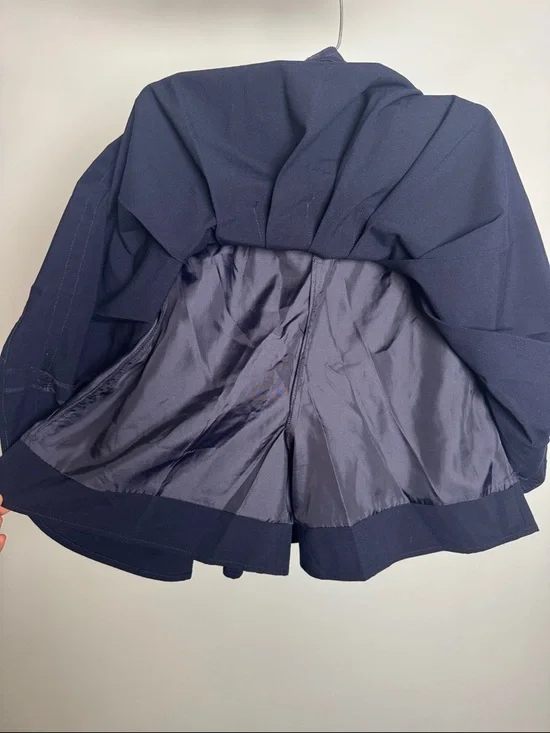 E.LAND Navy Pleated Skort – Preppy Mini Skirt with Shorts - Picture 6 of 9